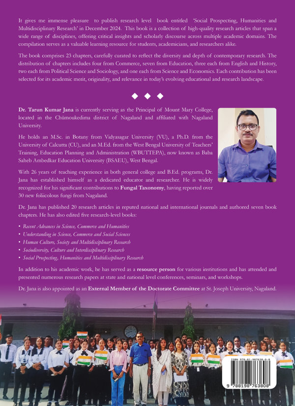 SOCIAL PROSPECTING, HUMANITIES AND MULTIDISCIPLINARY RESEARCH । DR. TARUN KUMAR JANA । Paperback - Image 3